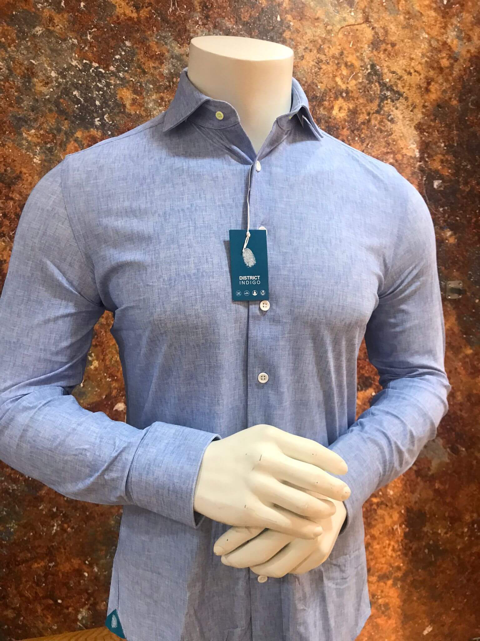 Robijn dik Kaliber District Indigo travel overhemd 100% strijkvrij – Jones Just For Men