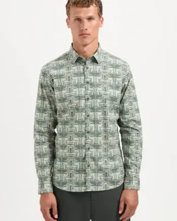 Overhemd print No Excess green