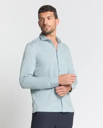 jersey overhemd No Excess dusty blue