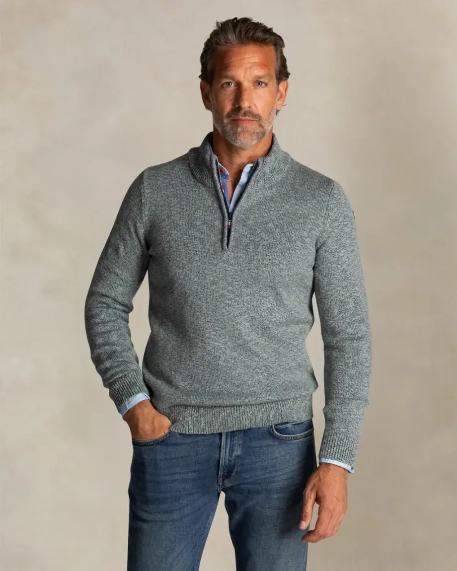 Pullover half zip soft green N.Z.A.