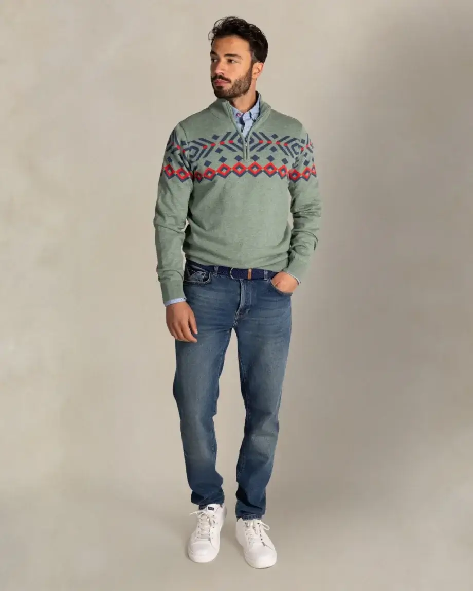 Pullover half zip green N.Z.A.