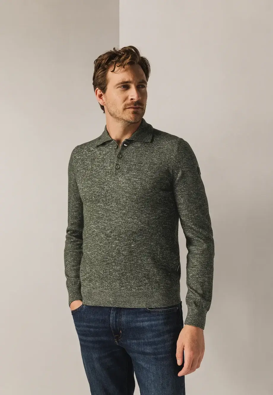 polo trui melange state of Art green