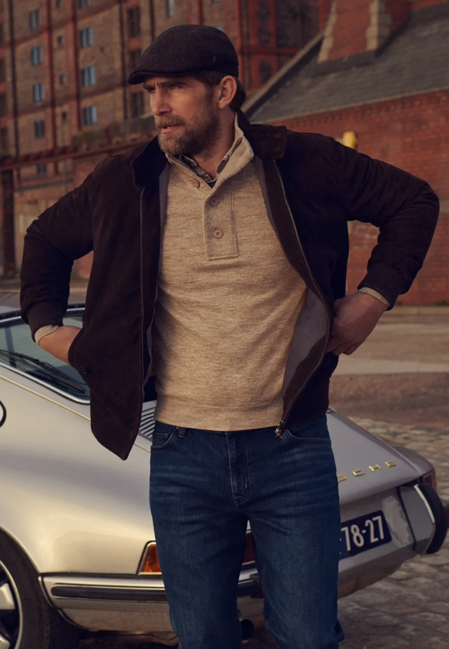 Half zip trui melange beige state of art
