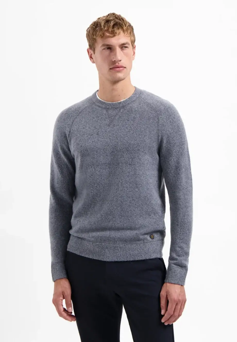 Trui ronde hals wol blend