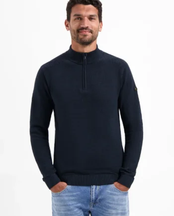 Trui No Excess  half zip textuur night