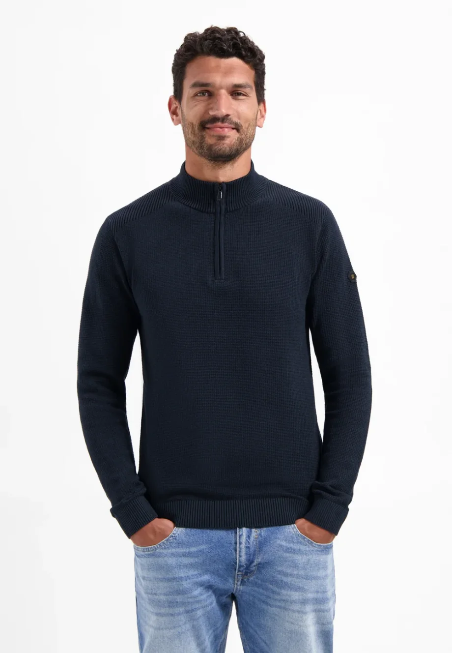 Trui No Excess  half zip textuur night