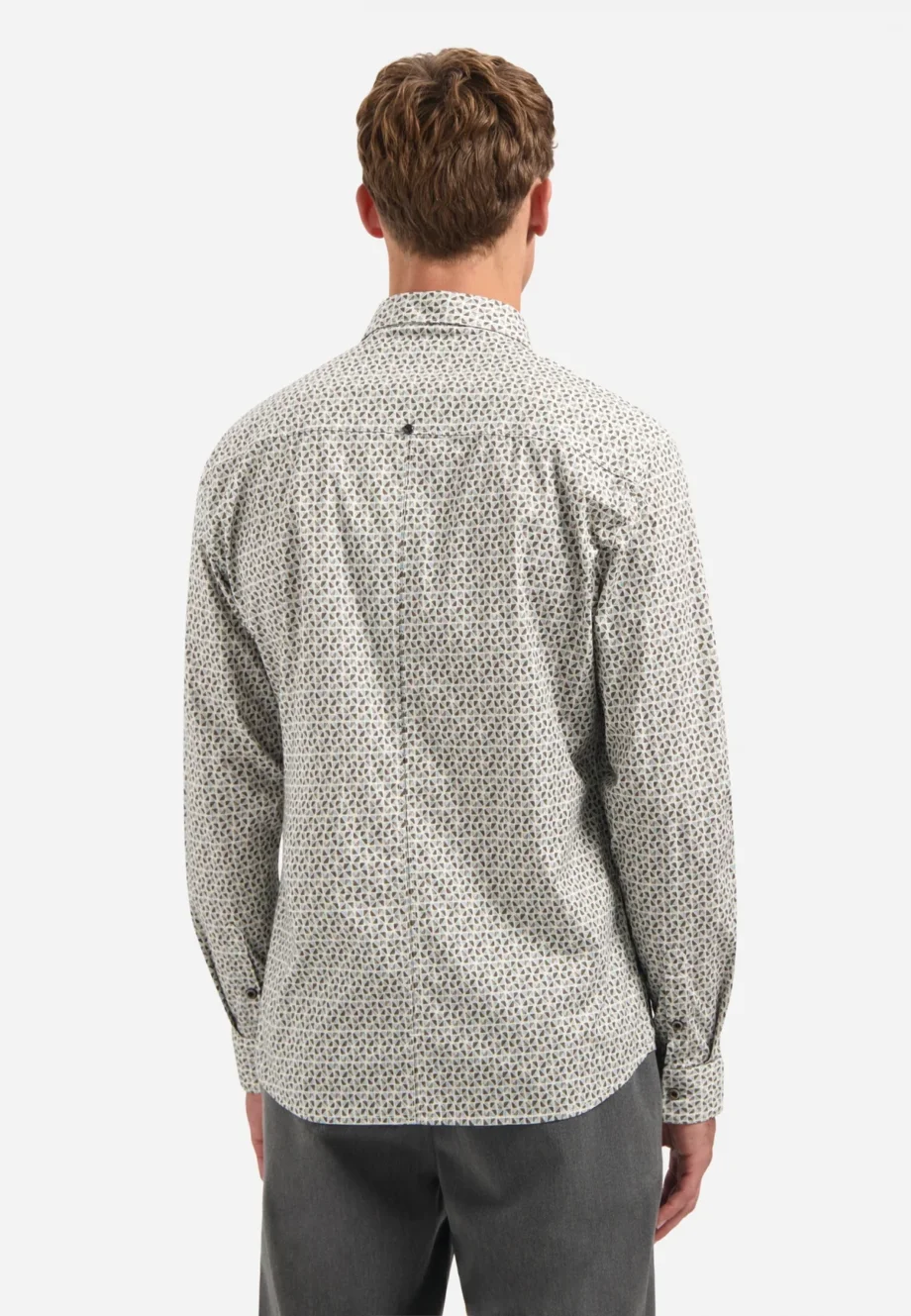 overhemd print No Excess taupe