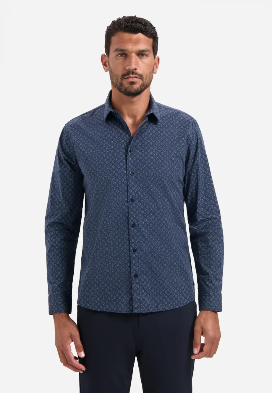 Overhemd No Excess print night blue