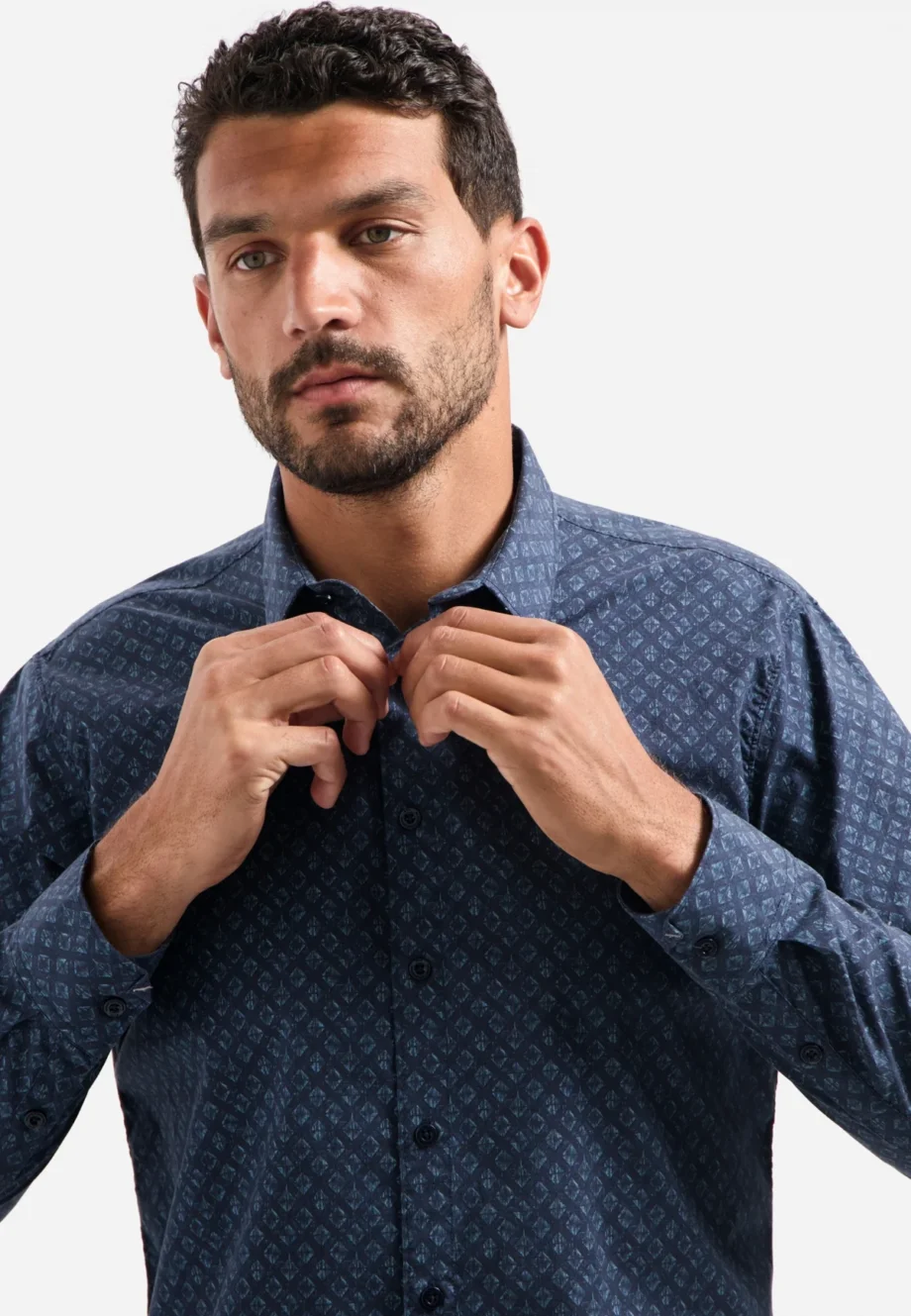 Overhemd No Excess print night blue