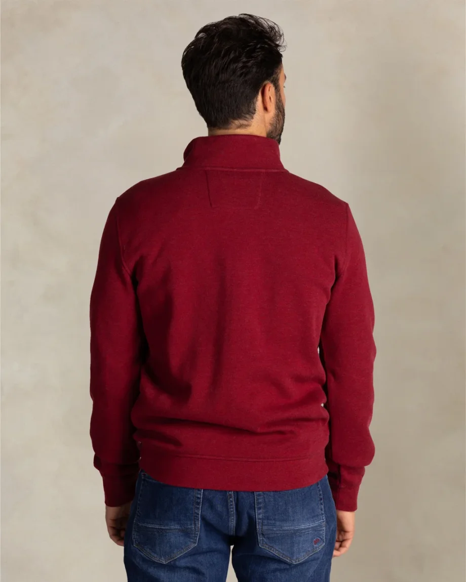 Trui half zip Cherry red