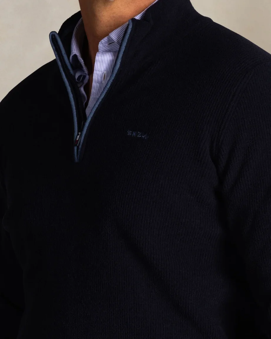 Trui half zip navy N.Z.A.