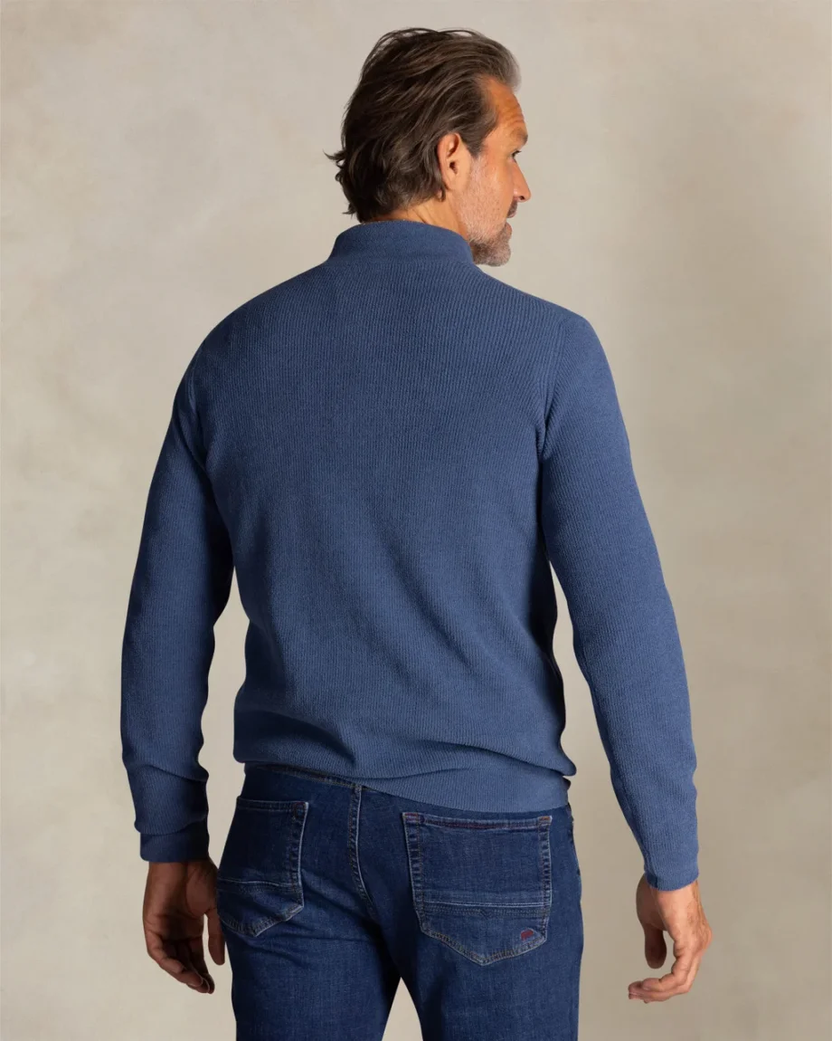 Trui hgalf zip river blue N.Z.A.