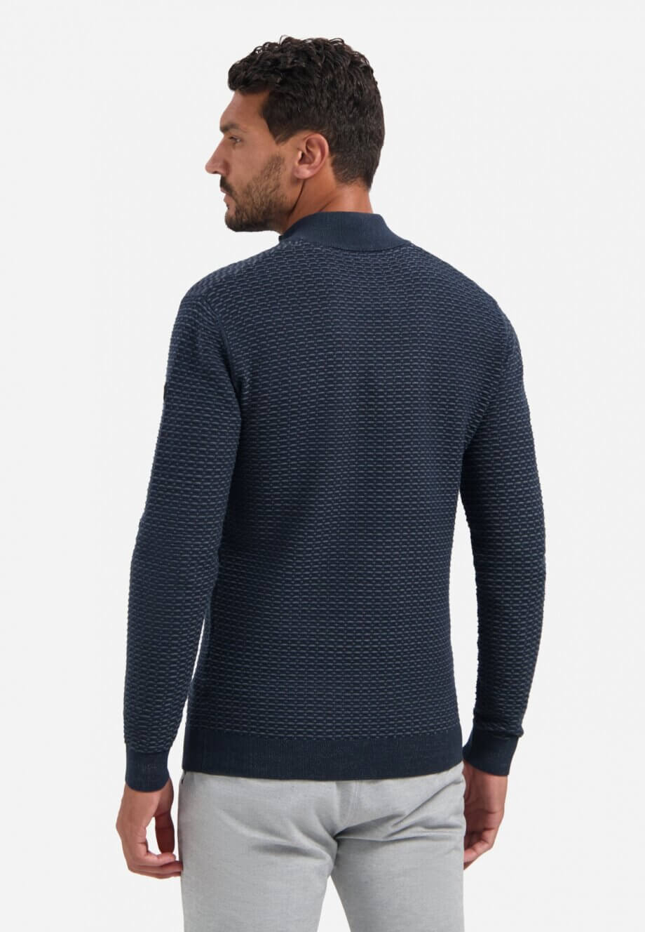 Trui No Excess half zip structuur night