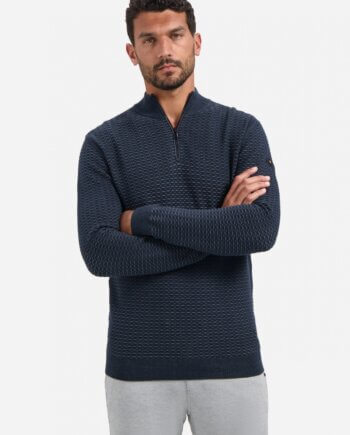 Trui No Excess half zip structuur night