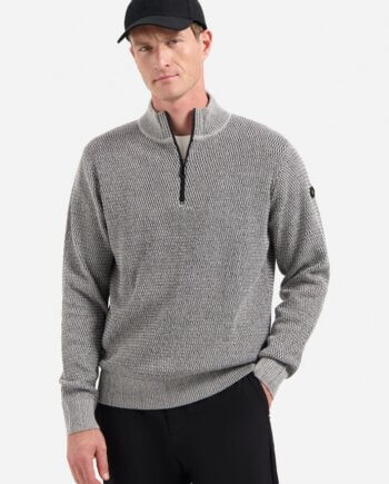 Trui half zip grof Grey