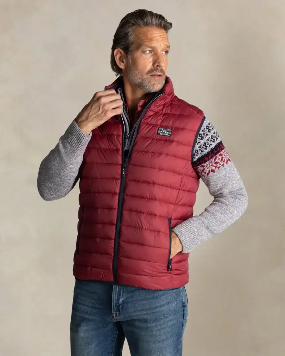 Bodywarmer N.Z,A. wijnrood
