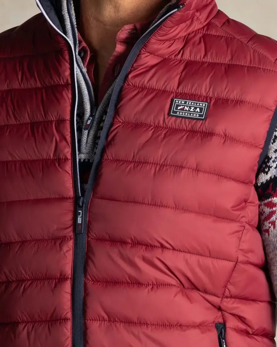 Bodywarmer N.Z,A. wijnrood