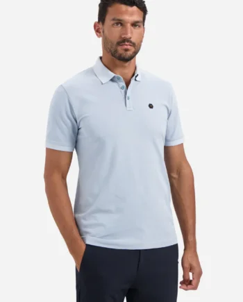 Poloshirt basic dusty blue No Excess
