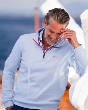 Sweater zipper light blue N.Z.A.