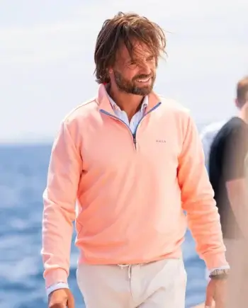 Sweatshirt zipper coral red N.Z.A.