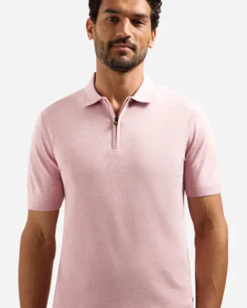 Poloshirt gebreid zipper pink No Excess