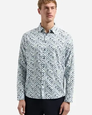 overhemd print sky blue No Excess