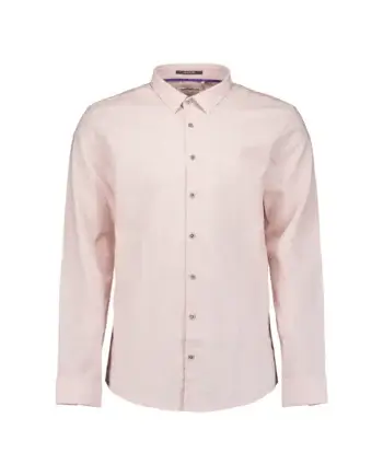 overhemd linnen katoen blend pink No excess