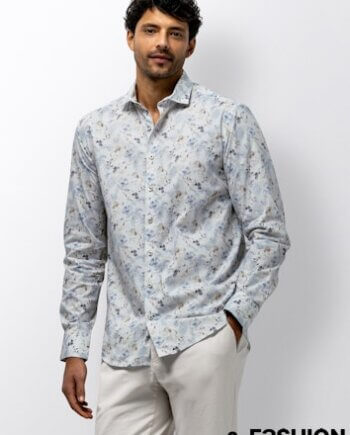 overhemd print ice blue State of art