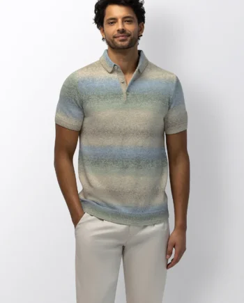 Poloshirt gebreid streep state of Art
