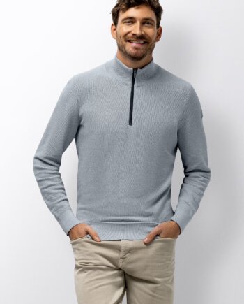Trui half zip ice blue State of Art
