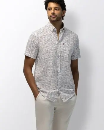 Overhemd print korte mouw State of Art