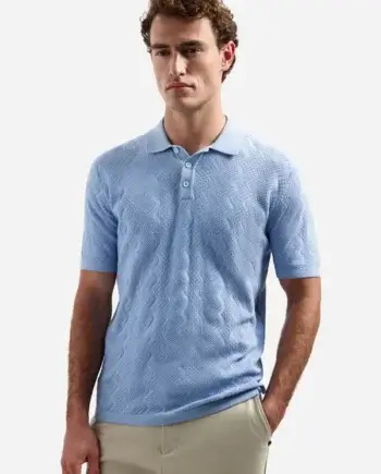 Poloshirt gebreid blue No Excess
