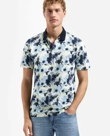 Poloshirt bloemenprint No Excess