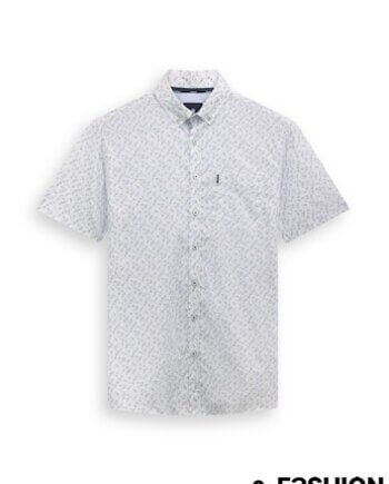 Overhemd  print korte mouw State of Art