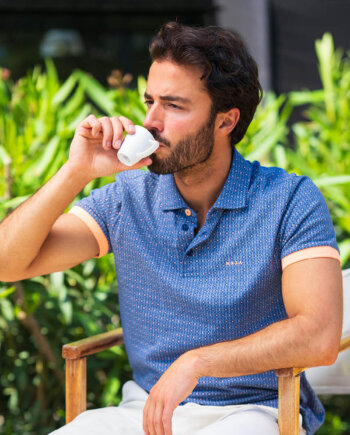 Poloshirt print fijn N.Z.A.