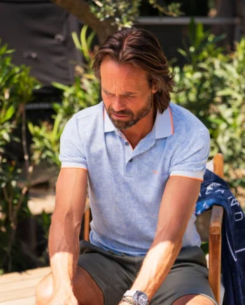 Poloshirt light blue print N.Z.A.