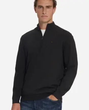 Trui half zip  fijn dark mocca No Excess