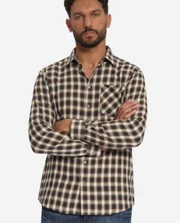 overhemd flanel ruit brown