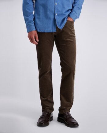 Cut pile ribcord jeans taupe Pierre Cardin